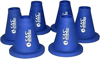 SAS SPORTS PVC Cricket Batting tee for Cricket practices Pack of 6 Blue