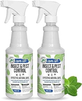 Mighty Mint Peppermint Oil Insect Repellent Spray – Natural Indoor & Outdoor Bug Control for Spiders, Ants, Roaches, and More – Plant-Based, Extra-Strong Formula - 16 oz (Pack of 2)