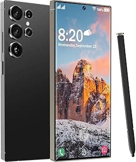 I25 Ultra 5G Unlocked Phones, 12+512GB Android13 Smartphone Battery 6800mAh 6.8" HD Screen Unlocked Cell Phone,48MP+108MP Camera/Built in Pen/Dual SIM/Fingerprint Lock/Face (Black)