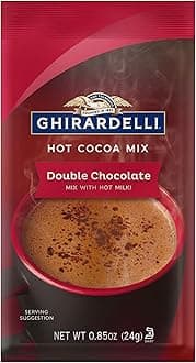 Ghirardelli Chocolate Premium Hot Cocoa, Double Chocolate, 0.85-Ounce Packets (Pack of 10)