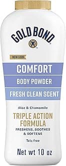 Comfort Body Powder for Men and Women, 10 oz., Talc-Free, Fresh Clean Scent With Aloe & Chamomile