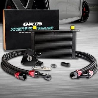 G-PLUS 25 Row AN10 Engine Transmission Oil Cooler Kit + Oil Cooler Sandwich Plate English Style Replacement For BILLET LS1 LS2 LS3 LSX VE HSV