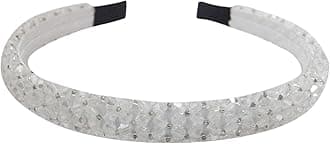 Vogue Hair Accessories Crystal Beaded Plastic Fancy Party Wedding Hairband For Girls