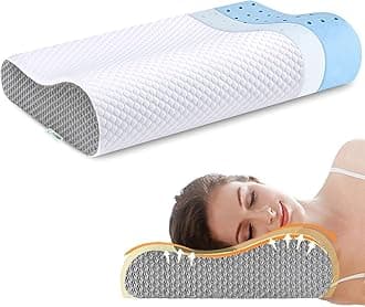 – 2026 New Upgrade Memory Foam Pillow- Cervical Orthopedic Deep Sleep Neck Pillow-Superior Comfort for Neck Shoulder Pain Sleeping Bamboo pillowcase