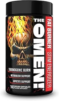 JNX SPORTS The Omen! Thermogenic Fat Burner – Fat Burner for Men & Women with Acetyl-L-Carnitine | Appetite Suppressant & Weight Loss Supplement | 100 Capsules