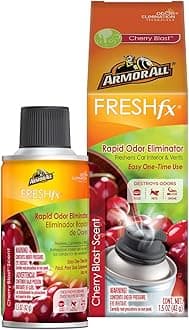 Armor All Fresh FX Smoke X Car Odor Eliminator Spray, Car Air Freshener Spray, Cherry Blast Scent, 1.5 Oz