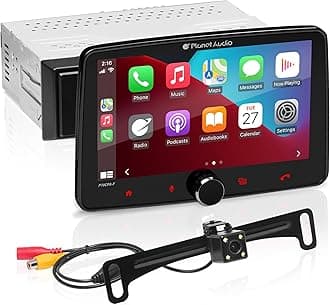 P70CPA-CF Car Stereo - Apple CarPlay, Android Auto, Single Din, 7 Inch Touchscreen, Bluetooth, No CD DVD Player, AM/FM Radio Receiver, Backup Camera