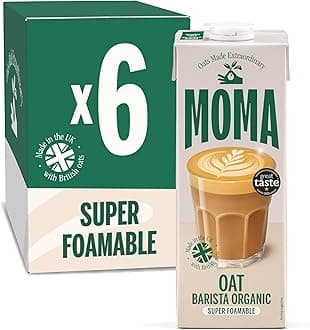 Organic Barista Oat Drink - 6 x 1L - 100% Plant Based Milk Alternative - Made from British Organic Oats - Vegan - Gluten Free - Fully Foamable - No Added Sugar - GMO Free - Made in the UK