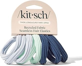 Kitsch Seamless Hair Ties No Damage - Stretchable Hair Bands for Strong All-Day Hold, Ponytail Holders | Hair Accessories for Girls | Ideal Gifts for Women - Garden Bouquet 8 Pcs
