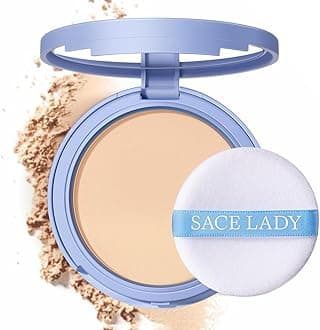 Face Powder Waterproof Sets Makeup, Controls Shine, Smooth Fine Lines for Flawless Lightweight Finish, Long Lasting Matte Compact Setting Powder Cosmetics Cruelty-free, 0.35oz (#01)