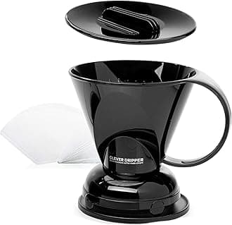 Coffee Dripper Barista's Choice - Bonus 100 Filters Included (18oz Large, Cloud)