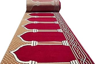 Carpet Mahal Washable Zanamaz Rolls for Prayer and Hall Size 4x100 feet Runner 0.5 inch Thickness, (Multi)