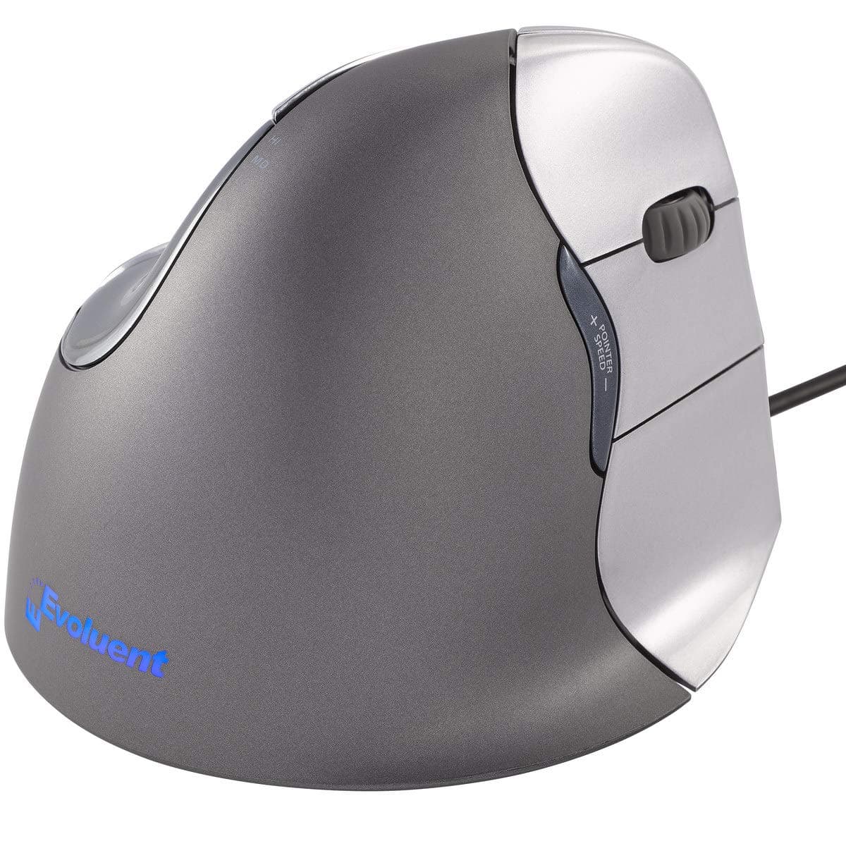 Evoluent – World's Original Vertical Mouse, Wired Ergonomic Mouse for Right Hand, Medium to Large, Helps with Carpal Tunnel and Wrist Strain, Customizable 6 Buttons, 4 Speed Settings, Comfortable Grip