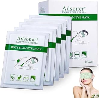 Steam Eye Mask, 15 Packs Hot Steam Eye SPA Mask for Dry Eyes, Travel Essentials & Relaxation Gifts for Women, Men Lavender Fragrance Warming Eye Patch