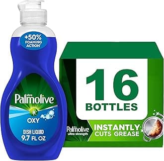 Ultra Liquid Dish Soap, Oxy Power Degreaser, Blue, 9.7 Fl Oz (16 pack)