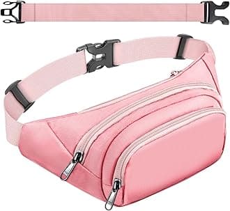 Large Fanny Pack for Women Men - Syican Waist bag with 3-Zipper Pockets, Gifts for Enjoy Sports Traveling Workout Casual Hands-Free crossbody bags Fits MAX 7.9'' iPad & 6.6'' Phone