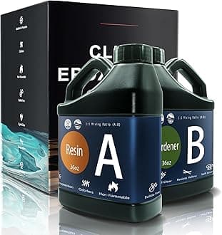 Epoxy Resin 72OZ, Upgraded Crystal Clear Resin Epoxy Food Safe, Self Leveling & Bubble Free Epoxy Resin with Anti-Yellowing for Coating, Casting, Molds, Jewelry Making, DIY