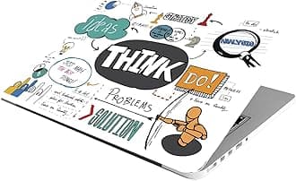 ANCIARY Laptop Skin Stickers Bubble-Free HD Quality Sticker for Laptops Upto 15.6" Compatible with Apple/Dell/HP/Lenovo/Acer/Asus/Sony (Dustproof|Waterproof|Scratchproof|Reusable) - Think Do