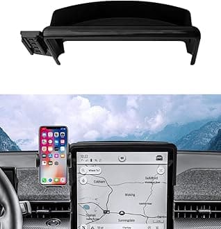 Car Phone Holder for 2021-2025 2026 Ford Mustang Mach-E Accessories Phone Mount with Dash Organizer 15.5-Inch Screen Cell Phone Automobile Cradles Hands-Free 360° Rotation