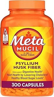 Daily Fiber Supplement, Psyllium Husk , 300 Capsules