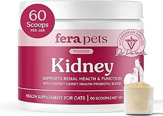 - Fera Pets Cat Kidney Support Powder with Antioxidants & Probiotics - Enhances Renal Health & Function - Promotes Regular Detoxification - 60 Scoops