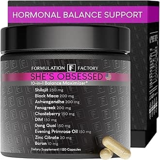 Hormone Balance for Women - She's Obsessed Vitality Complex with Maca Root & Ashwagandha - Libido & Mood Support - 120 Capsules, 2 Month Supply