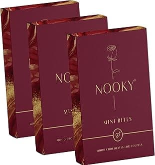 - NOOKY MINI BITES for Men and Women | Premium Mood-Uplifting Dark Chocolate and FREE Saucy Scratch Card | Vegan & Gluten-Free Delight (Set of 3)