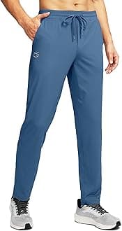 G GradualMens Sweatpants Zipper Pockets Tapered Track Athletic Slim Fit Pants for Running, Exercise, Workout