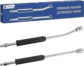 Pressure Washer Extension Wand, Anti-Slip Grip Power Washer Lance for Car Washing, Curved Angled and Straight Wand Replacement, 2 Pack, 1/4'' Quick Connect