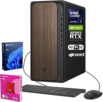HP 2025 OmniDesk Business Next Gen AI Desktop PC, Intel Core Ultra 7 265, NVIDIA GeForce RTX 5060, 32GB DDR5 RAM, 1TB SSD, HDMI, DP, KB & Mouse, Win 11 Pro, Bundle with Adata 512GB External SSD