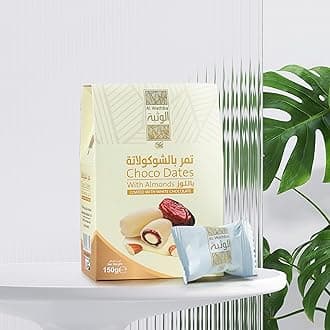 Al Wathba White Chocolate Coated Dates - Creamy & Sweet - A Harmonious Blend of Middle Eastern Tradition and Modern Decadence - 150g