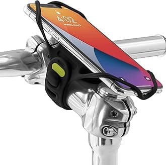 Bone Bike Tie Pro 4 Bike Phone Holder for Stem Mounting 4.7‚ - 7.2‚ Screen Smartphones, Face ID Compatible, Ultra Light Weight Bicycle Phone Mount, Designed for Road, Race & Touring- Black