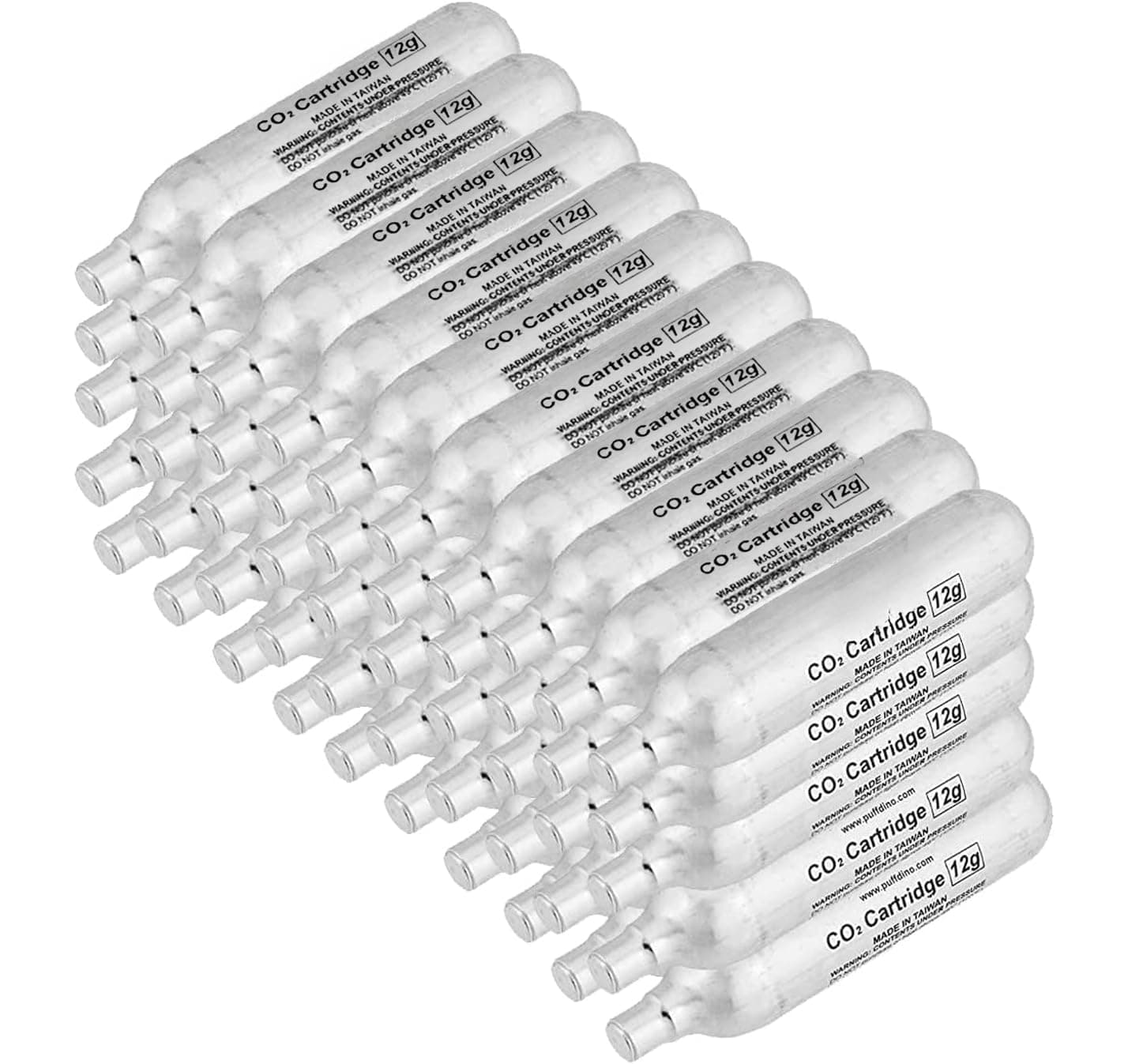 Lancer Tactical 50 Pack (50 Counts) High Grade 12 Gram Co2 Airsoft Cylinder 12G Cartridge Tank For Pellet Guns, Bb Guns And