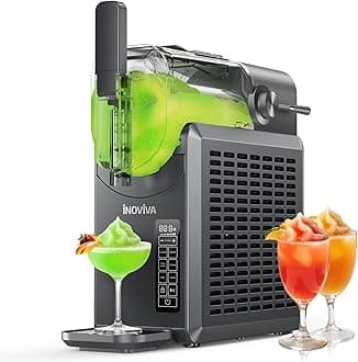 Slushie Machine for Home, No Ice Needed, 72 oz Professional Drink & Slushy Machine with FlashChill Technology, Quiet Operation, LED Display, Frozen Margaritas, Frappés, Milkshake, and More