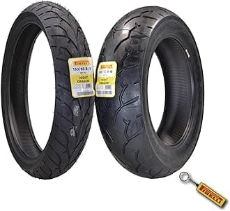 Pirelli Night Dragon 130/60B19 M/C 61H REINFTL Cruiser Motorcycle Front Tire - Superior Traction & Handling for High-Performance Cruisers w/Keychain (130/60B19 180/70R16)