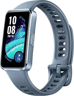 Band 10 Smartwatch with AI-Powered Fitness Monitoring, Pro-Level Sleep Analysis, Emotional Wellbeing Assistant,Streamlined Metallic Design,Fast Charging,iOS Android (Band 10, Blue)
