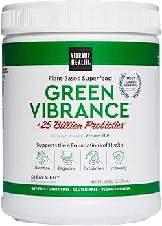 Vibrant Health, Green Vibrance, Vegan Superfood Powder, Boost Energy, 60 Servings