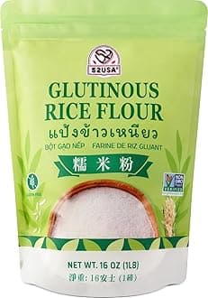 52USA Glutinous Rice Flour 16 Ounce (Basic), 1 Pound (Pack of 1), Rice Flour for Baking or Cooking, Product of THAILAND, All Natural White Rice Flour, Vegan
