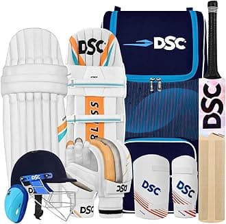 DSC Premium Complete Kit With Helmet Cricket Kit | Right Hand | Kit for Men| Multicolor