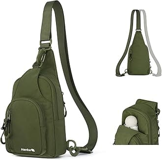 Hanke Crossbody Sling Bag for Women Men, Small & Large Casual Cross Body Sling Bags, Chest Bag for Outdoor Hiking Travel
