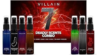 Villain 7 Deadly Scents Trial Pack | Long Lasting Woody, Spicy, Aquatic, Oud EDP - 7x8ml