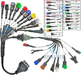 DANLITE TOOLS TECHNICIAN New Version BS6-BS7 Bike Scanning Cable 11 Coplar for Fast Connectivity Best Wire Quality Unbreakable Cable (Multi-color)