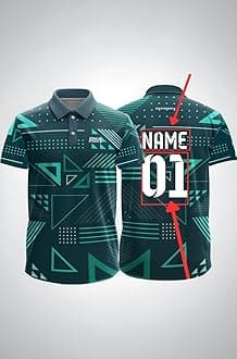 Dika Sports Custom Sports Cricket Jersey Customise t-Shirt for Men Personalised Name | 2 Year to 5XL