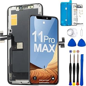 LMQ for iPhone 11 Pro Max Screen Replacement 6.5" (A2161/A2220/A2218) Full HD LCD Display COF Touch Screen Digitizer Full Assembly with Repair Tools Kit, Waterproof Adhesive and Tempered Glass