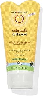 California Baby Calendula Cream | 100% Plant-Based Moisturizer | Lavender Baby Lotion | Face Moisturizer For Dry Skin | Hypoallergenic | 6 oz / 170g