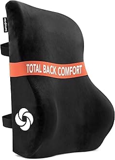 Samsonite, [Mid-Low Back Support Lumbar Pillow for Office Chair or Car Seat, [HIGH GRADE - MEMORY FOAM], Boost your Back Comfort Zone, Versatile Use Supportive Cushion with Soft Plush Cover