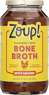 Spicy Chicken Bone Broth by Zoup! Keto-Friendly, Gluten Free, Non-GMO - Great for Stock, Bouillon, Soup Base or in Gravy - 1-Pack (32 oz)