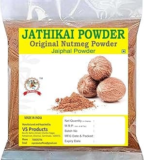 VS Products Jathikai Powder, 25g, Nutmeg, Jaifal, Jathikka, Jajikaya Powder (pack of 1 x 25g)