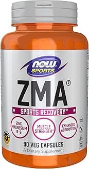 Sports Nutrition, ZMA (Zinc, Magnesium and Vitamin B-6), Enhanced Absorption, Sports Recovery*, 90 Capsules
