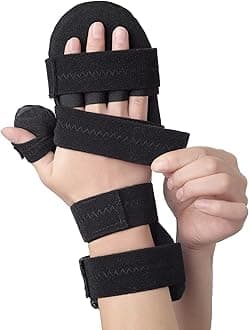 Sylong Stroke Resting Hand Splint Carpal Tunnel Wrist Brace Night Immobilizer, Finger Stabilizer Wrap for Muscle Atrophy Rehabilitation, Arthritis, Tendonitis, Carpal Tunnel Pain